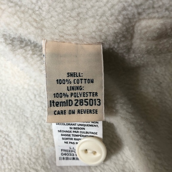 L.L.Bean blue and white plaid fleece lined shacket size S oversized - Picture 5 of 9